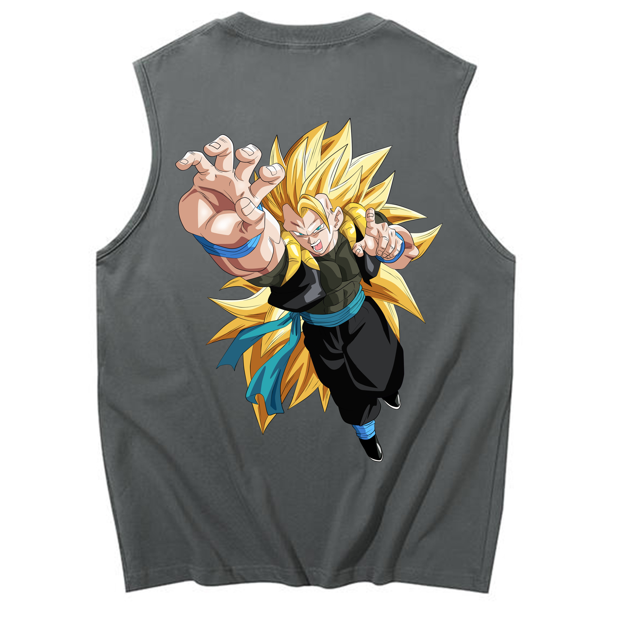 （画像用） ドラゴンボール ベジータ四世（Bejīta Yonsei）DRAGON BALL Vegeta IV コットン100％タンクトップ（背面プリント）